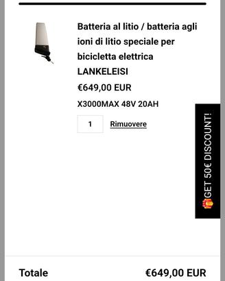 batteria ebike Lankeleisi 