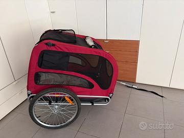 Carrello bicicletta per cani taglia medio grande