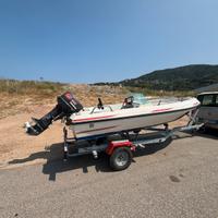 Barca in vetro resina mt 4,20 con carrello