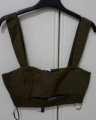 Crop top khaki