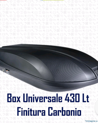 Box auto 430 litri con barre telescopiche