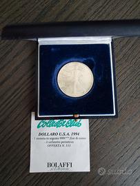 STATI UNITI 1 DOLLARO ARGENTO 1992 1 ONCIA 