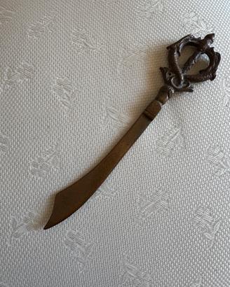 Raro Tagliacarte in Bronzo - Epoca 1920/40 - drago