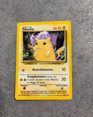 Carte pokemon Pikachu 1999/2000 58/102