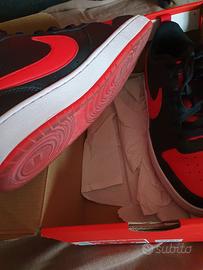 Nike - scarpa court  borough unisex red-black n.40