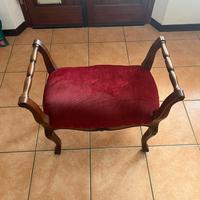 Sgabello con cuscino in velluto