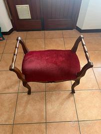 Sgabello con cuscino in velluto
