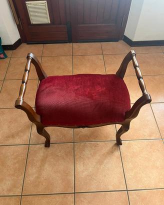 Sgabello con cuscino in velluto