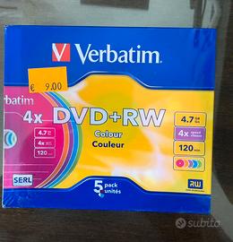 Verbatim DVD+RW 4x-confezione da 5 dischi riscrivi