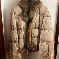 Piumino con bordi in volpe Roberto Cavalli