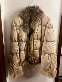 Piumino con bordi in volpe Roberto Cavalli
