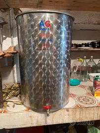 Contenitore inox alimentare  100 L con  rubinetto