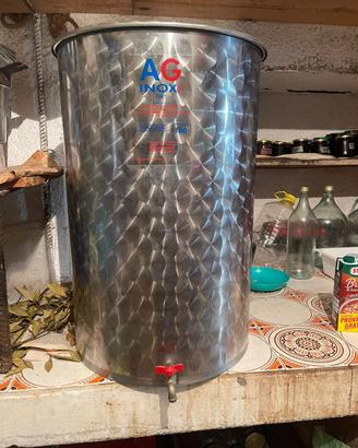 Contenitore inox alimentare  100 L con  rubinetto