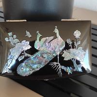 Cofanetto porta-gioielli laccato con intarsi 