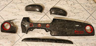 Plancia Abarth 500 Kit cubicato carbonio forgiato