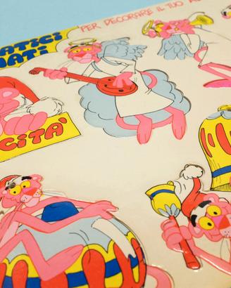 PANTERA ROSA NATALE simpatici sagomati decorazioni