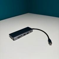 Hub usb C 9 in 1 con doppio hdmi 4k, vga, usb 3.0