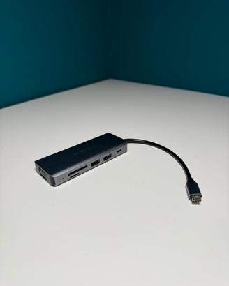 Hub usb C 9 in 1 con doppio hdmi 4k, vga, usb 3.0