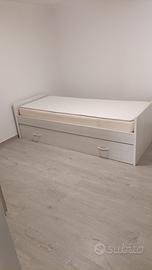 Letto singolo con secondo estraibile