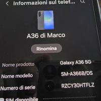 Samsung A36 5G 8/256 Giga 
