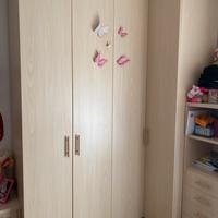 Armadio angolare 195x 100h 256 con cassettiera