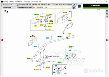 Specchio Sx Kawasaki VN Custom 900 560010089