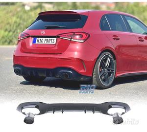 DIFFUSORE MERCEDES CLASSE A W177 18- AMG NERO LUCI