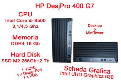 DESKTOP  400 G7 i5-10500 16Gb SSD 256Gb+ Sata 2 Tb