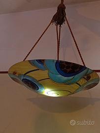 lampadario in vetro art decò