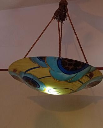 lampadario in vetro art decò