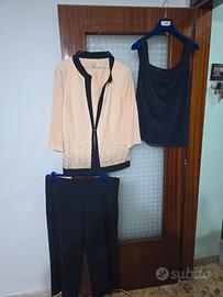 tailleur 3 pezzi Musani Couture beige/blu 