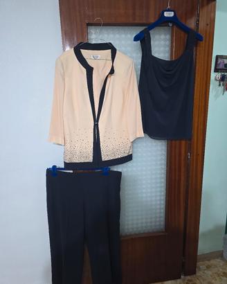 tailleur 3 pezzi Musani Couture beige/blu 