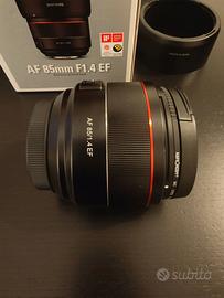 Obiettivo Samyang AF 85 mm  f 1.4 Canon