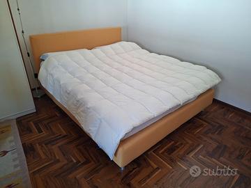 Letto Matrimoniale Imbottito Ocra