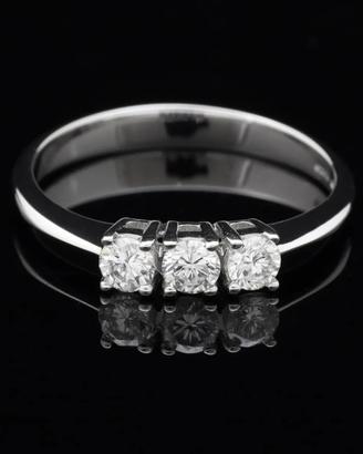 ANELLO TRILOGY ORO 18 KT DIAMANTI NATURALI 0.41 CT