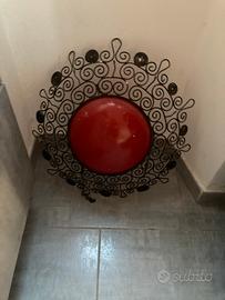 Lampadario in ferro e resina Marocchino