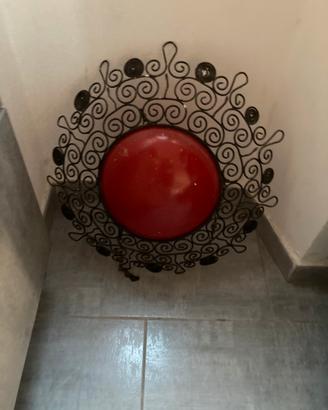 Lampadario in ferro e resina Marocchino
