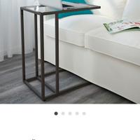 Tavolino/Supporto in vetro e metallo per pc