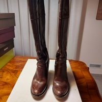 Stivali cuoio toscano testa di moro