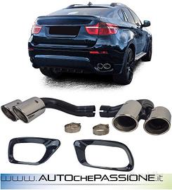 Terminali scarico doppi BMW X6 E71 30d 40d 08-14