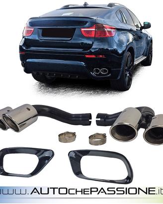 Terminali scarico doppi BMW X6 E71 30d 40d 08-14