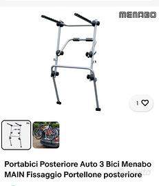 portabici universale da auto Menabo per 3 bici 