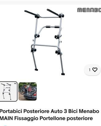 portabici universale da auto Menabo per 3 bici 