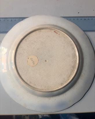 Piatto antico Wedgwood ceramica bordo piumato 800