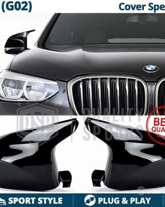 CALOTTE SPECCHIETTI per Bmw X4 G02 Nero Lucido