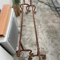 Tre piedi cavalletti vintage colonnette letto ferr