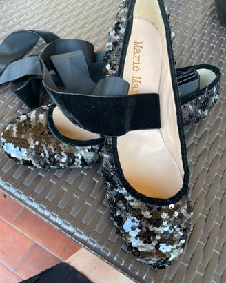 Ballerine nere in paillettes