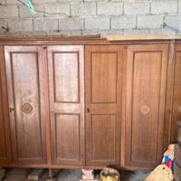 Armadio antico a 5 ante in legno massello