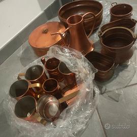 Lotto  in rame anni '60 vintage