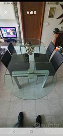 tavolo cristallo allungabile marca Reflex 